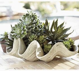 ballard design clam shell platter how to, container gardening, flowers, gardening, painting, repurposing upcycling