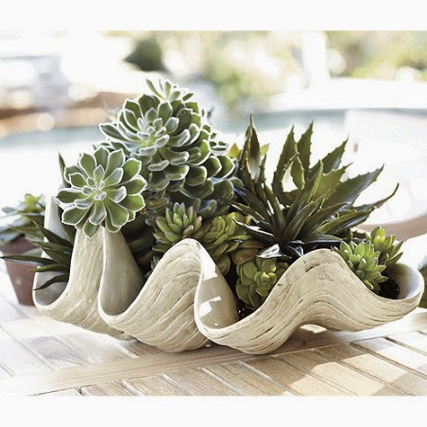 ballard design clam shell platter how to, container gardening, flowers, gardening, painting, repurposing upcycling