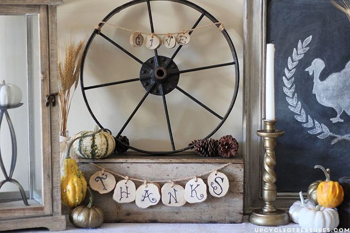 rustic thanksgiving vignette, seasonal holiday decor, thanksgiving decorations