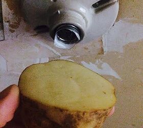 potato to remove broken glass tip, home maintenance repairs, lighting