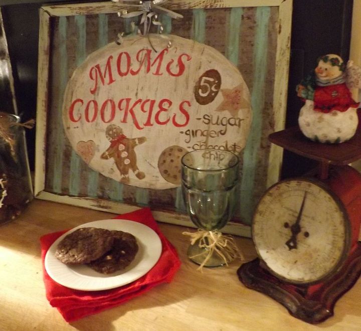cartel de galletas de hojalata oxidada