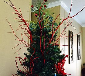 how to use branches to add to your christmas tree decor, christmas decorations, seasonal holiday decor