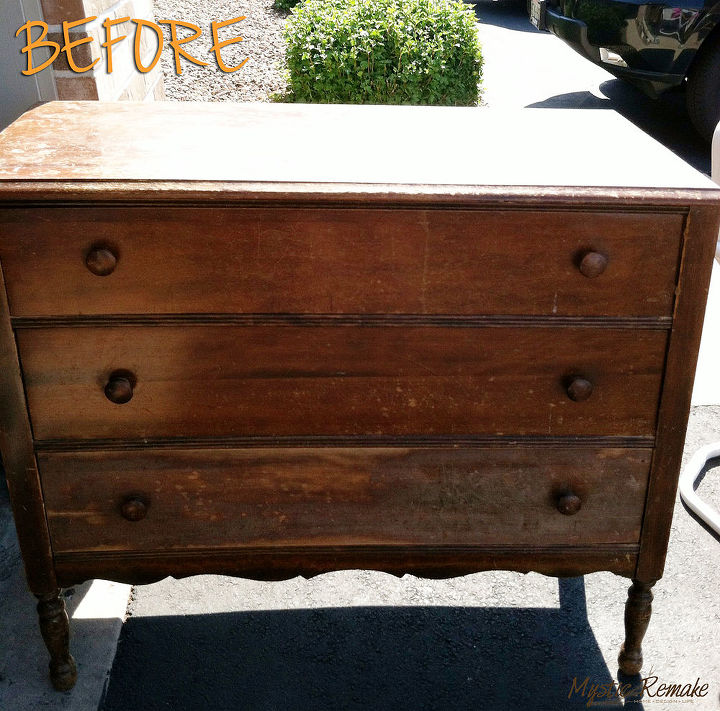 bath vanity from upcycled dresser yard sale find, bathroom ideas, painted furniture, repurposing upcycling