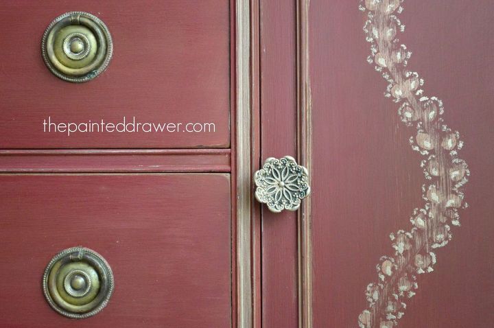 buffet makeover with annie sloan primer red
