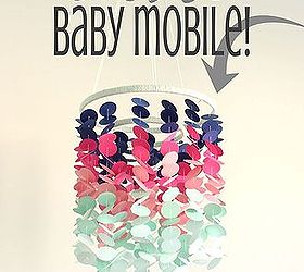 how to make a ombre baby mobile coral mintgreen navy, bedroom ideas, crafts