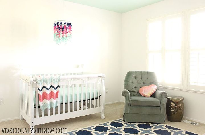 diy ombre baby mobile coral mintgreen navy