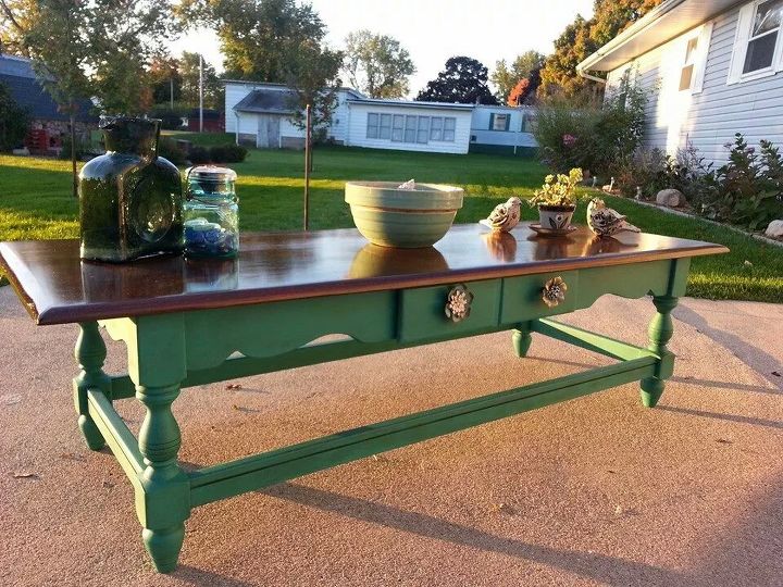 thrift store table makeover, chalk paint, diy, painted furniture, woodworking projects