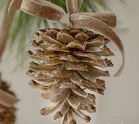 give pinecones a beautiful bleached look, christmas decorations, crafts, seasonal holiday decor