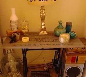 Vintage Sewing Machine Base to Cute Little Table