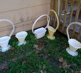 q craft ideas with plastic baskets, crafts, repurposing upcycling