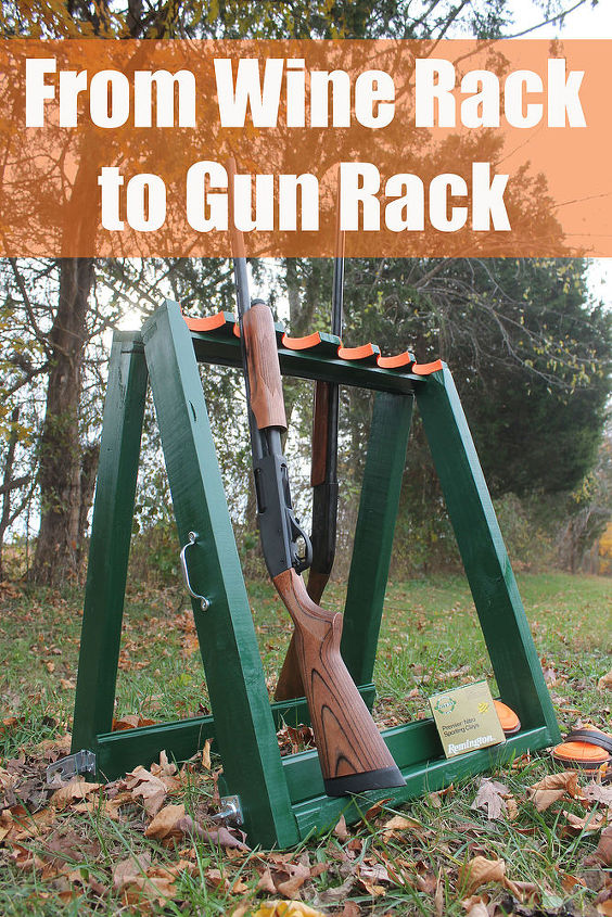 how to turn a wine rack into a standing gun rack, diy, how to, painted furniture, repurposing upcycling, woodworking projects