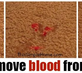 how to remove blood stains from furniture carpeting and clothing, cleaning tips, reupholster