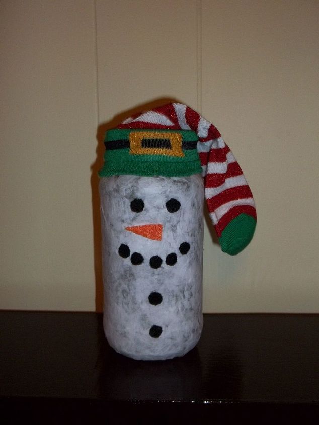 how to make mod podge snowman luminary, christmas decorations, crafts, decoupage, seasonal holiday decor