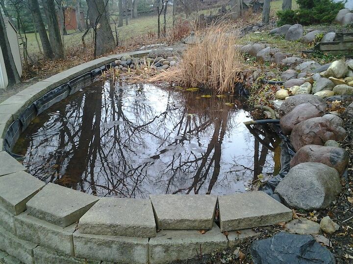 crown point pond renovation, landscape, outdoor living, ponds water features, Before