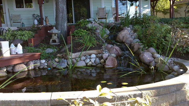 crown point pond renovation, landscape, outdoor living, ponds water features, After