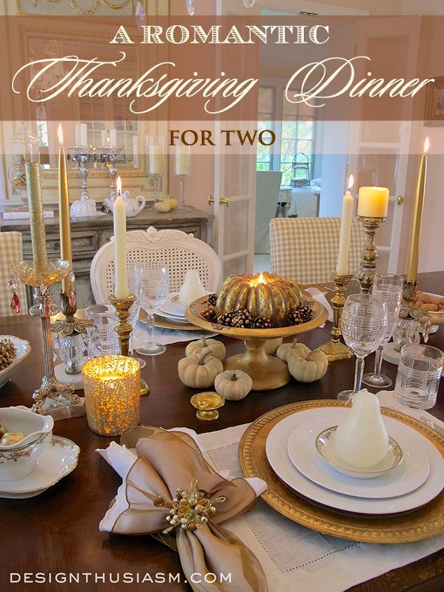 how to set up romantic thanksgiving dinner for two, dining room ideas, seasonal holiday decor, thanksgiving decorations