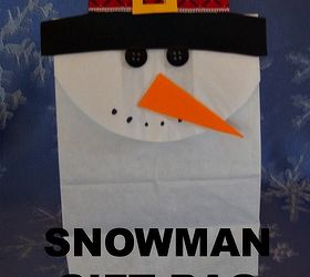 Snowman Gift Bag - A Classroom or Individual Craft