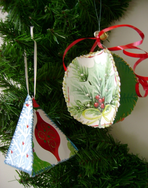christmas ornaments made from recycled greeting cards, christmas decorations, crafts, seasonal holiday decor