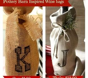 how to make pottery barn inspired wine bags inspiredby, crafts