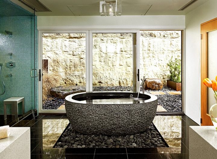 keep your beautiful home with attractive pebbles and cobbles, landscape, outdoor living