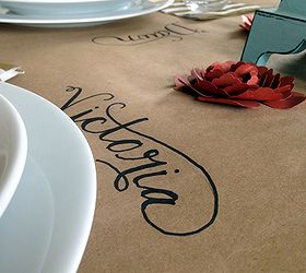 how to make a kraft paper table runner, seasonal holiday decor, thanksgiving decorations