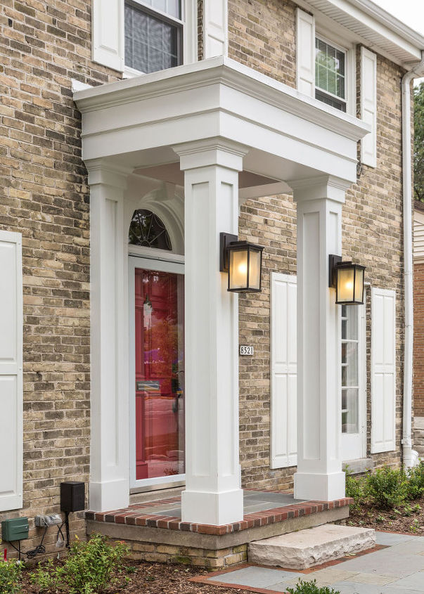 wauwatosa front entry milwaukee, concrete masonry, curb appeal, home decor