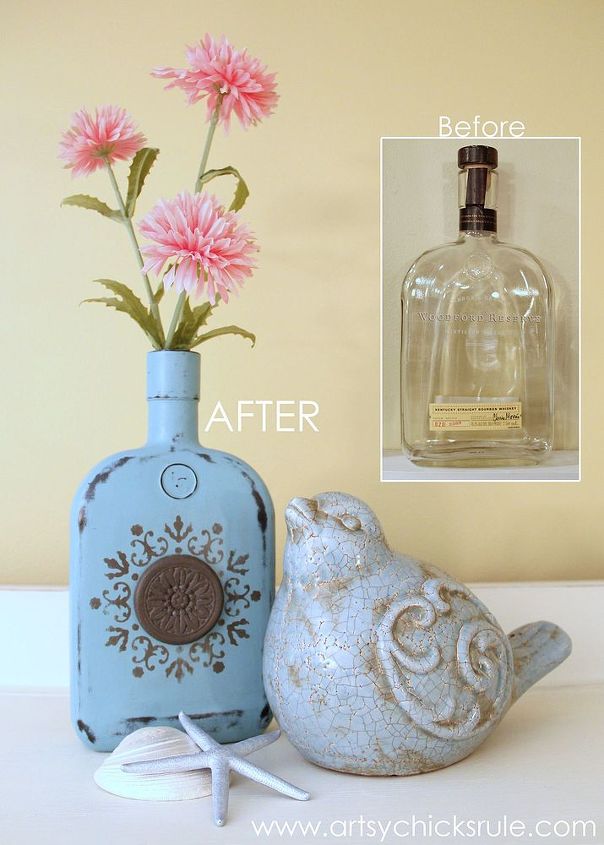 botellas pintadas con tiza decoracin ahorradora