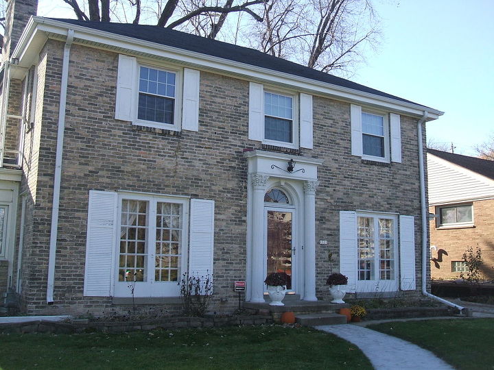 wauwatosa front entry milwaukee, concrete masonry, curb appeal, home decor