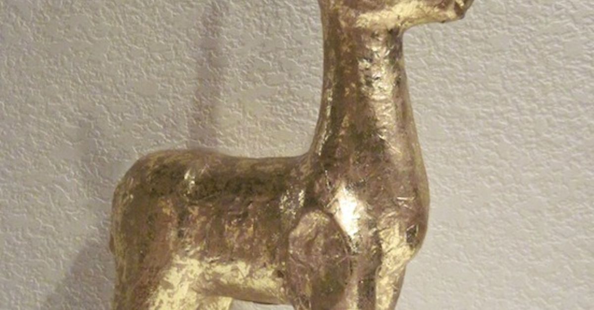 Michaels Gold Paper Mache Reindeer Transformed Hometalk