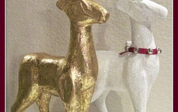 Michaels Gold Paper Mache Reindeer Transformed
