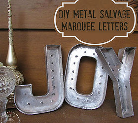how to make metal salvage marquee letters in gold silver, christmas decorations, crafts, seasonal holiday decor