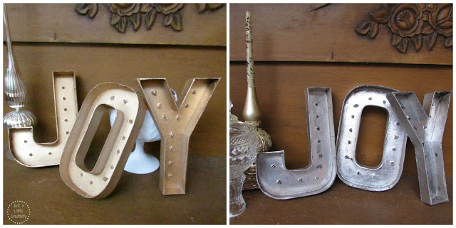 how to make metal salvage marquee letters in gold silver, christmas decorations, crafts, seasonal holiday decor