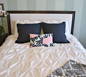 bedroom update using fan and new bedding, bedroom ideas