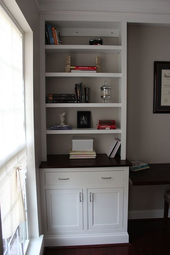 home office remodel with home made built ins, closet, home decor, home improvement, home office, woodworking projects