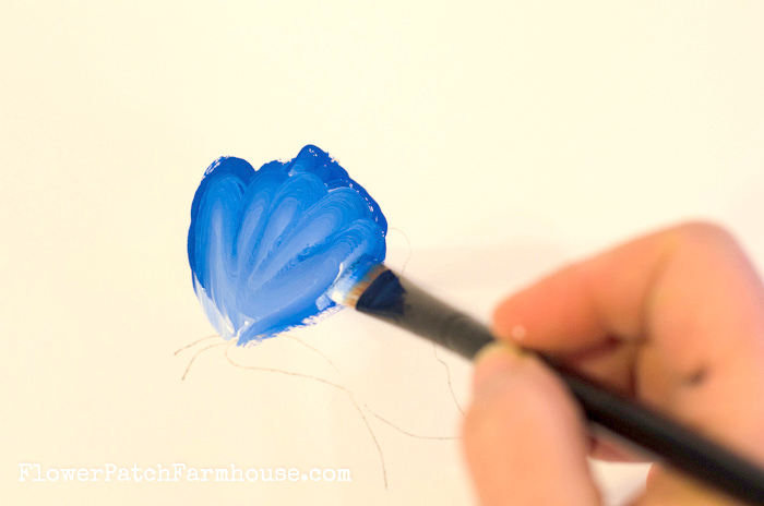 how to paint a blue butterfly, crafts, how to