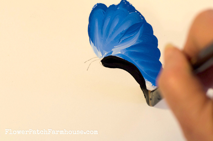 cmo pintar una mariposa azul