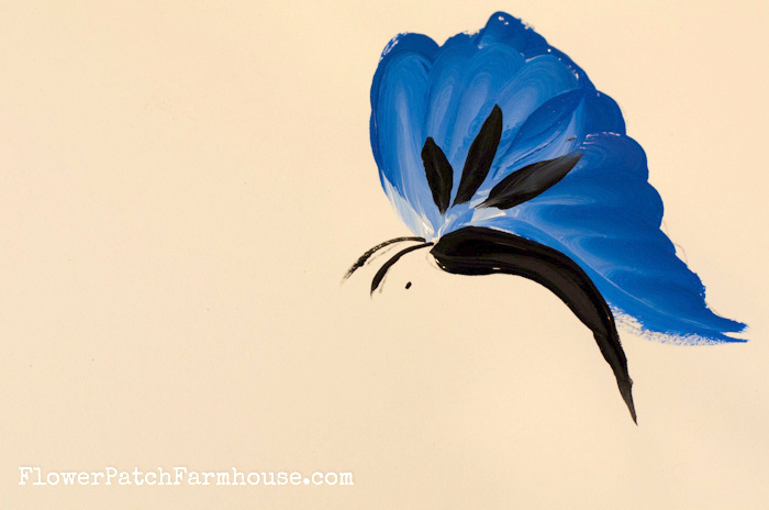 how to paint a blue butterfly, crafts, how to