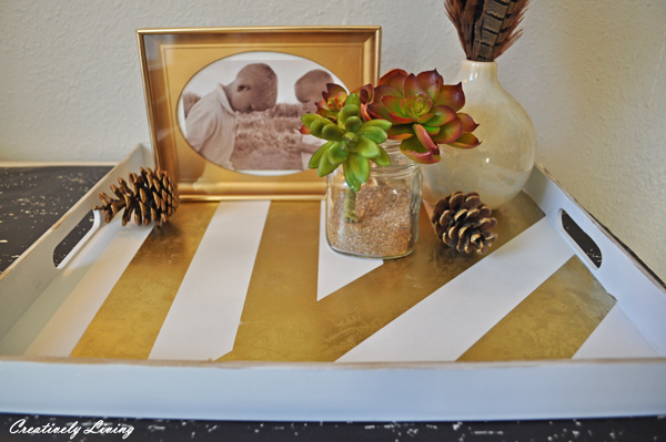 how to make a gold holiday tray, crafts, repurposing upcycling, seasonal holiday decor