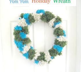 how to make a christmas pom pom wreath, christmas decorations, crafts, seasonal holiday decor, wreaths