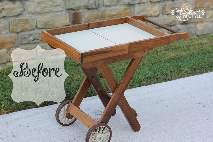 how to makeover old tea cart, diy, painted furniture, BEFORE