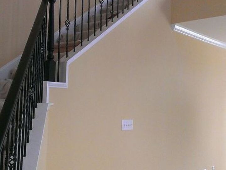 q ideas for decorating high stairwell, stairs, wall decor
