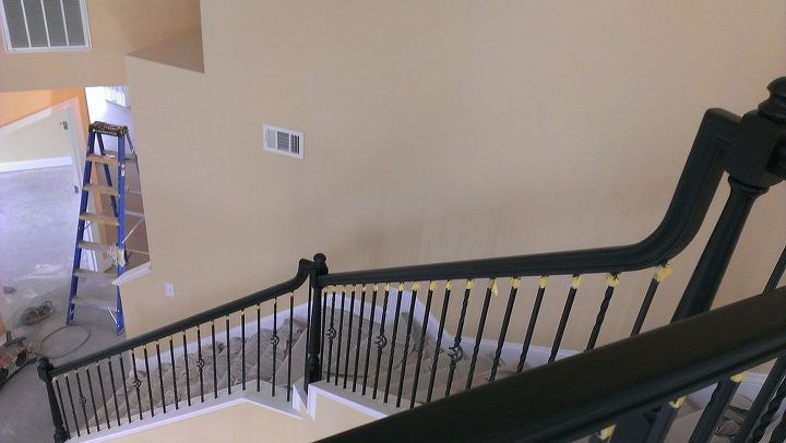 q ideas for decorating high stairwell, stairs, wall decor