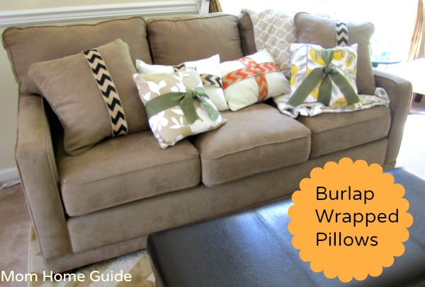 how to make burlap wrapped fall pillows, crafts, home decor