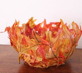 how to make a fall leaf bowl, crafts, seasonal holiday decor