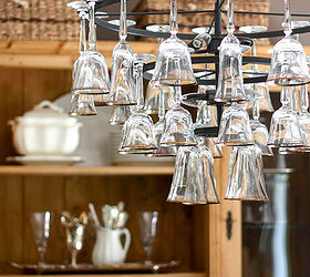 how to mak a wine glass chandelier, lighting