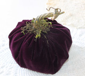 how to make velvet pumpkins, crafts, how to, seasonal holiday decor, shabby chic