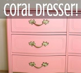 coral gold dipped french provincial dresser, painted furniture
