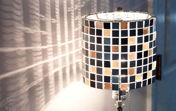 How to Make a Mosaic Tile Lamp Shade #DIYLighting