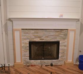 fireplace makeover idea, diy, fireplaces mantels, painting, woodworking projects
