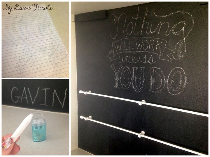 how to make a homework command center, chalkboard paint, home decor, kitchen design, organizing, wall decor